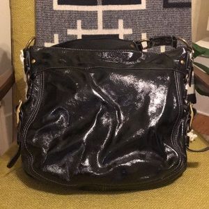 Authentic Coach Hobo Purse - Black Patent Leather